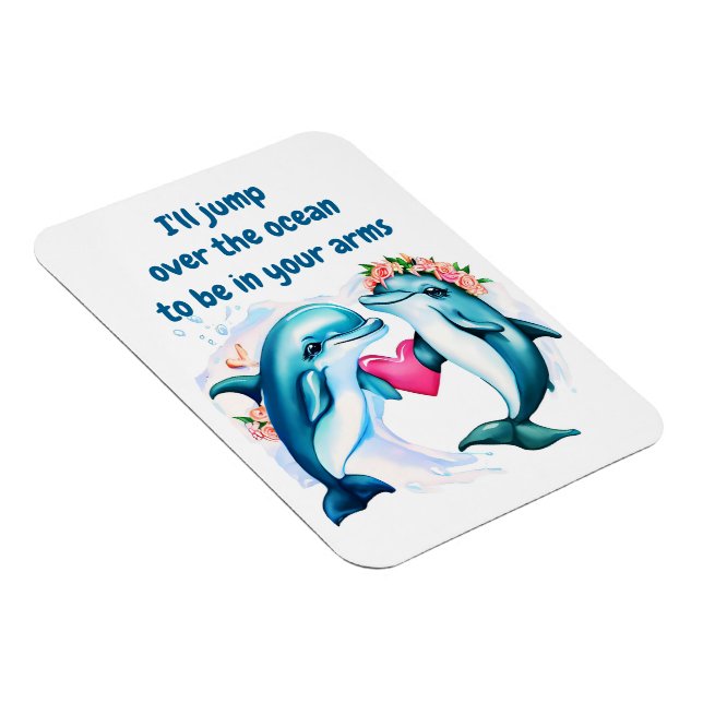 Magnet Flexible Carte Dolphin Valentine's Day (Côté Droit)