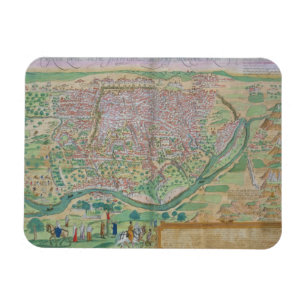 Magnet Flexible Carte du Caire, tirée de Civitates Orbis Terrarum
