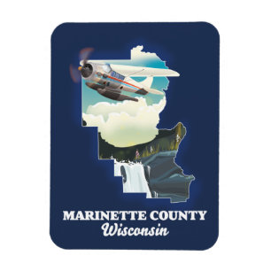 Magnet Flexible carte du comté de Washington Maine