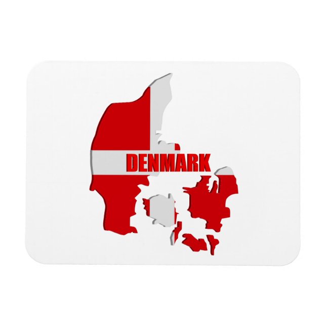 Magnet Flexible Carte du Danemark (Horizontal)