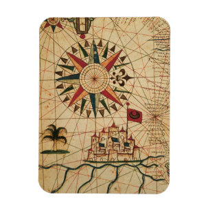Magnet Flexible Carte du diagramme   de Portolan du Caire, Egypte
