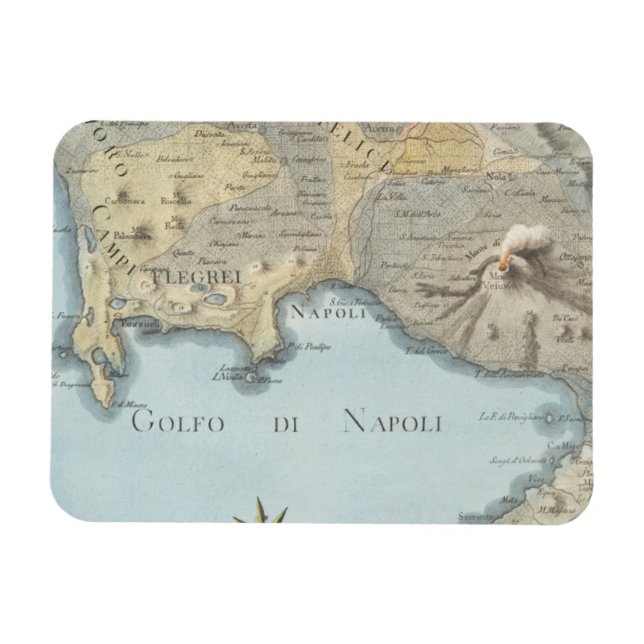 Magnet Flexible Carte du golfe de Naples et des environs (Horizontal)
