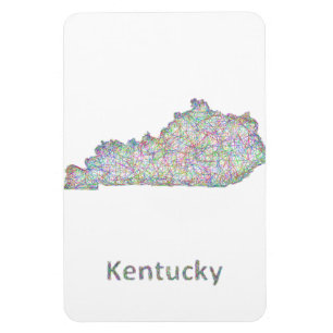 Magnet Flexible Carte du Kentucky