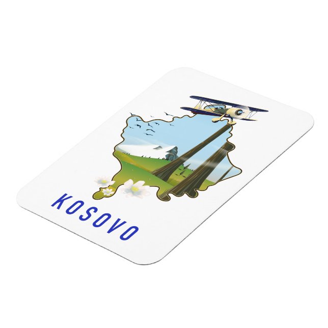 Magnet Flexible carte du Kosovo (Côté Gauche)