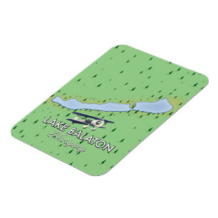 Magnet Flexible Carte du lac Balaton en Hongrie