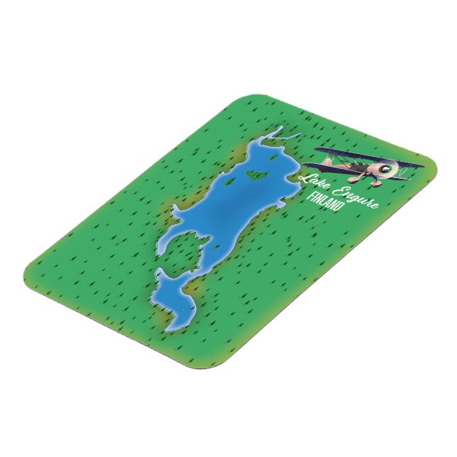 Magnet Flexible Carte du lac Engure Finlande (Côté Gauche)