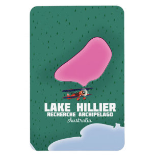 Magnet Flexible Carte du lac Hillier en Australie.