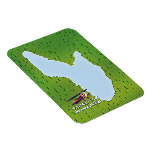 Magnet Flexible Carte du lac Hubbard dans le nord du Michigan