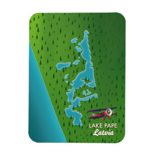 Magnet Flexible Carte du lac Pape Lettonie