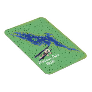Magnet Flexible Carte du lac Pielinen Finlande