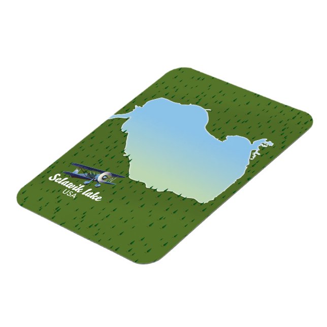 Magnet Flexible carte du lac Selawik Alaska (Côté Gauche)