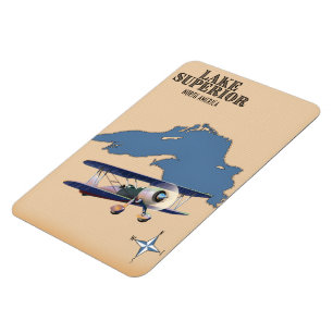 Magnet Flexible Carte du lac Supérieur Amérique du Nord