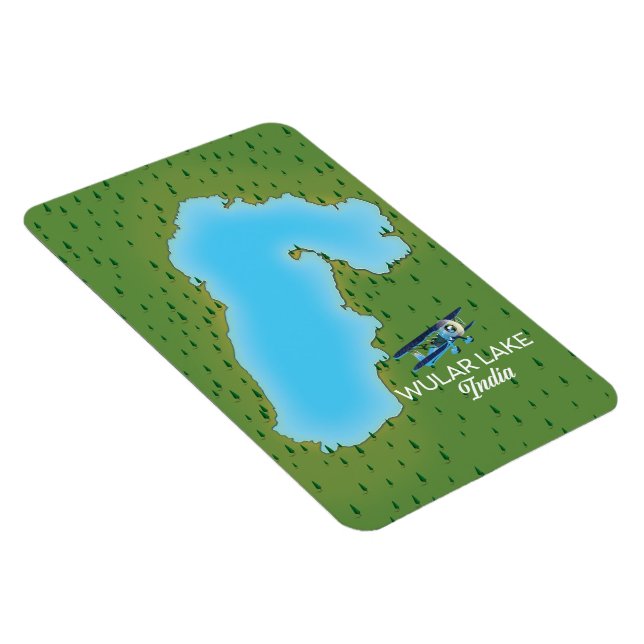 Magnet Flexible Carte du lac Wular Inde (Côté Droit)