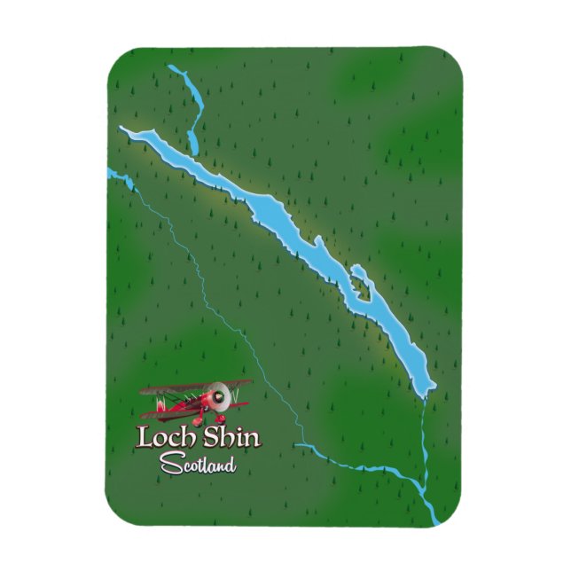 Magnet Flexible Carte du Loch Shin Écosse (Vertical)
