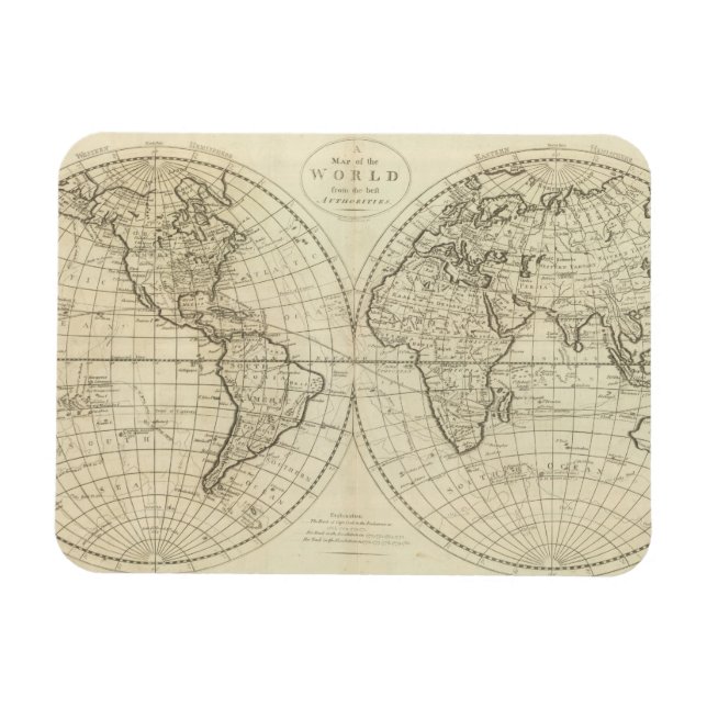 Magnet Flexible Carte du monde 2 2 (Horizontal)