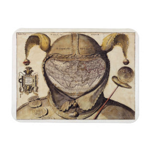 Magnet Flexible Carte du monde du casquette de l'imbécile