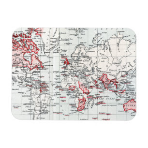 Magnet Flexible Carte du monde montrant les possessions