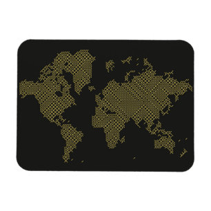 Magnet Flexible Carte du monde numérique