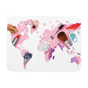 Magnet Flexible Carte du monde Pastel Comestics