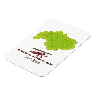 Magnet Flexible Carte du parc national de Bontebok en Afrique du S