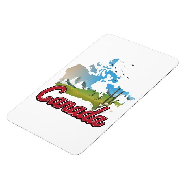Magnet Flexible Carte du paysage du Canada (Côté Gauche)