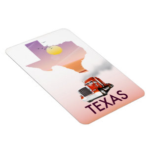 Magnet Flexible Carte du Texas Big Rig