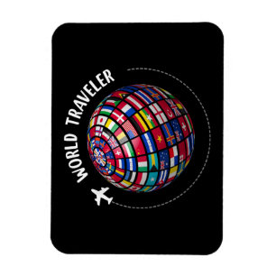 Magnet Flexible Carte du voyageur du monde, Voyageur du monde, Pay