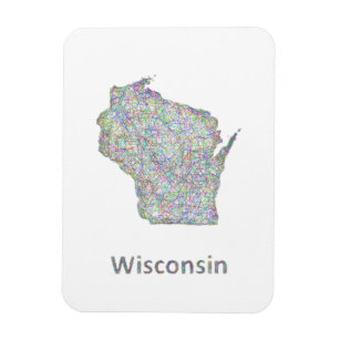 Magnet Flexible Carte du Wisconsin