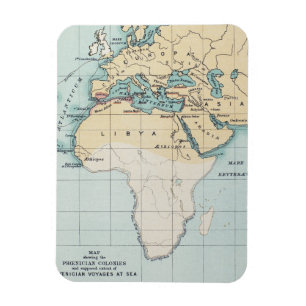 MAGNET FLEXIBLE CARTE : EMPIRE PHÉNICIEN