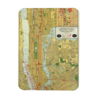 Magnet Flexible Carte ferroviaire centrale de New York 1918