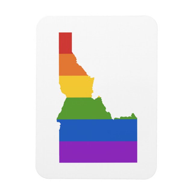 Magnet Flexible Carte Gay des États-Unis | Etat de l'Idaho (Vertical)