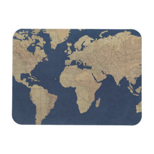 Magnet Flexible Carte Gold et Blue World