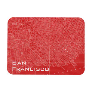 Magnet Flexible Carte graphique de San Francisco
