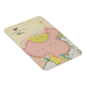 Magnet Flexible Carte illustrée de la Chine