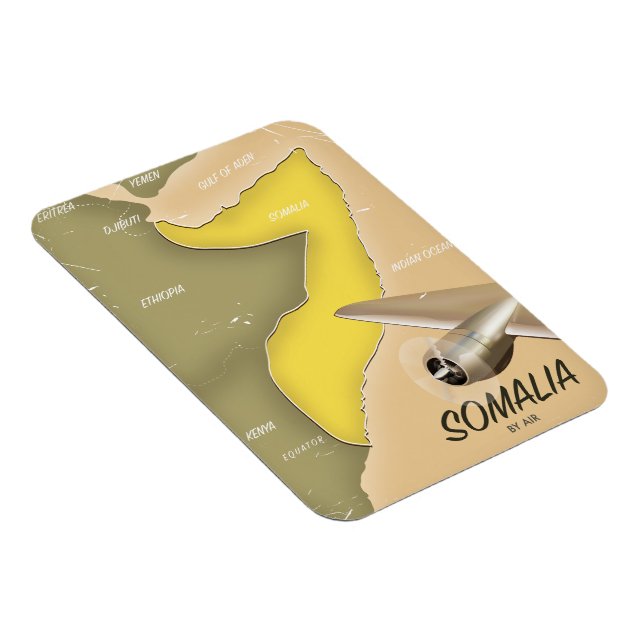 Magnet Flexible carte illustrée de la Somalie (Côté Droit)