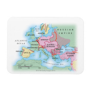 Magnet Flexible Carte illustrée de l'Europe