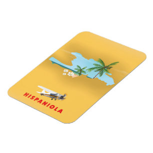 Magnet Flexible Carte illustrée de l'île caraïbe de Nevis.