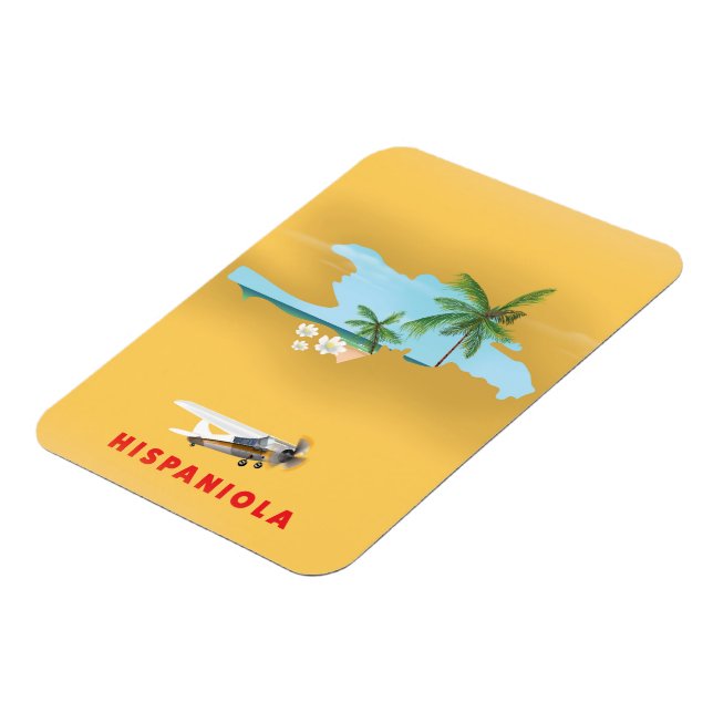 Magnet Flexible Carte illustrée de l'île caraïbe de Nevis. (Côté Gauche)