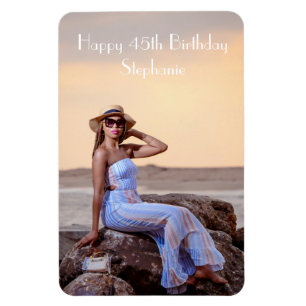 Magnet Flexible Carte Joyeux Anniversaire avec Photo Personnalisée