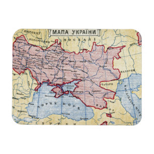 Magnet Flexible CARTE : L'UKRAINE, c1906