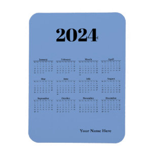 Magnet Flexible Carte magnétique bleue pour calendrier 2024