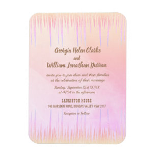 Magnet Flexible Carte magnétique du Mariage rose pâle