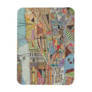 Magnet Flexible Carte moderne de New York I