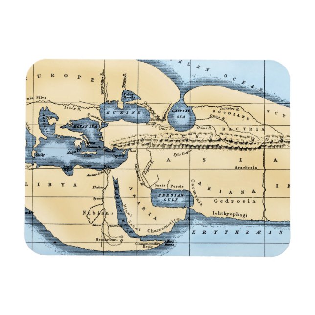 MAGNET FLEXIBLE CARTE MONDIALE : ERATOSTHENES (Horizontal)