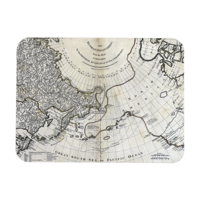 MAGNET FLEXIBLE CARTE : PACIFIQUE DU NORD (Horizontal)