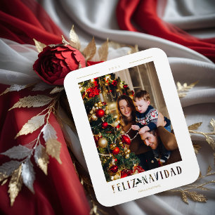 Magnet Flexible Carte photo de calligraphie moderne Joyeux Noël es