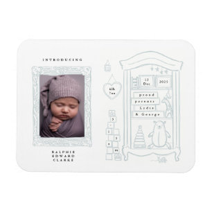 Magnet Flexible Carte photo Faire-part de naissance dessin mignonn