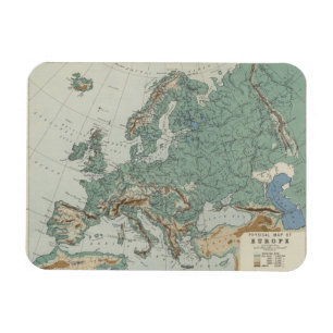 Magnet Flexible Carte physique de l'Europe