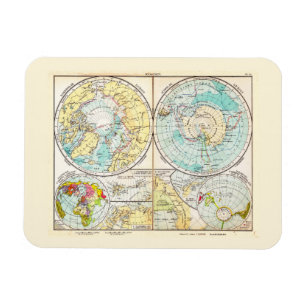 Magnet Flexible Carte polaire de langue allemande