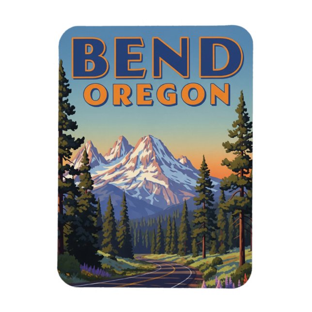 Magnet Flexible Carte postale Bend Oregon Travel (Vertical)